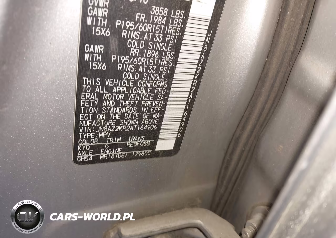 2010 Nissan Cube 1.8S VIN:JN8AZ2KR2AT164906 - 9