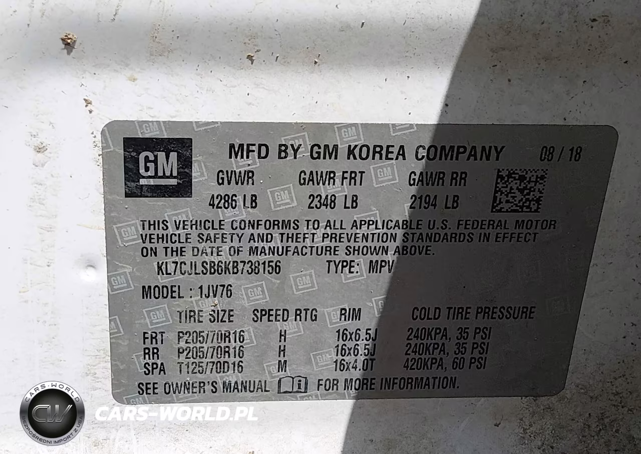2019 Chevrolet Trax Lt VIN:KL7CJLSB6KB738156 - 9