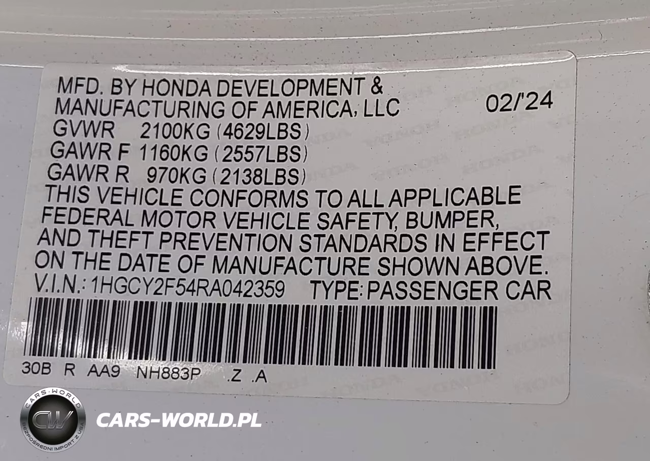 2024 Honda Accord Hybrid Sport VIN:1HGCY2F54RA042359 - 9