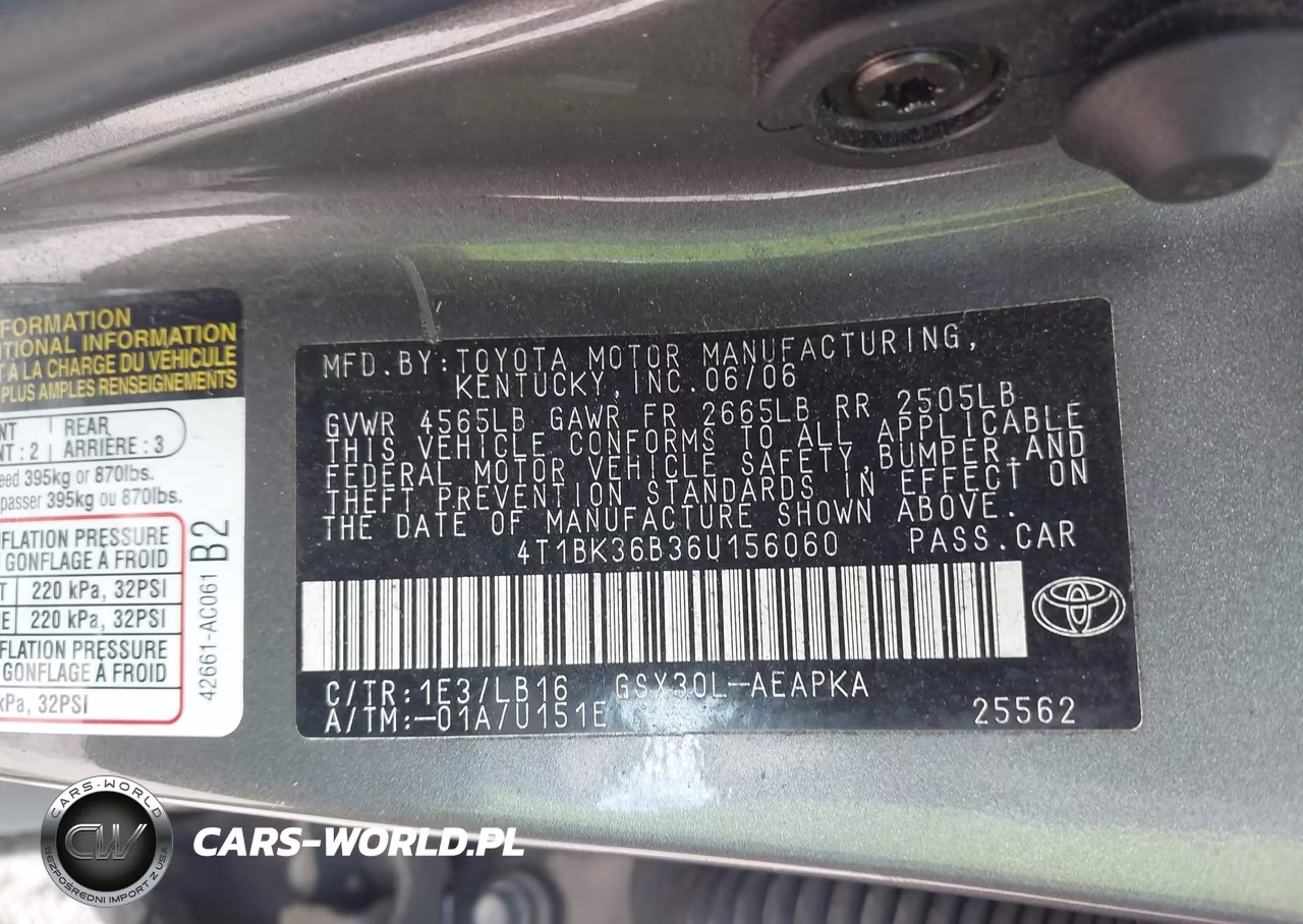 2006 Toyota Avalon Limited VIN:4T1BK36B36U156060 - 9
