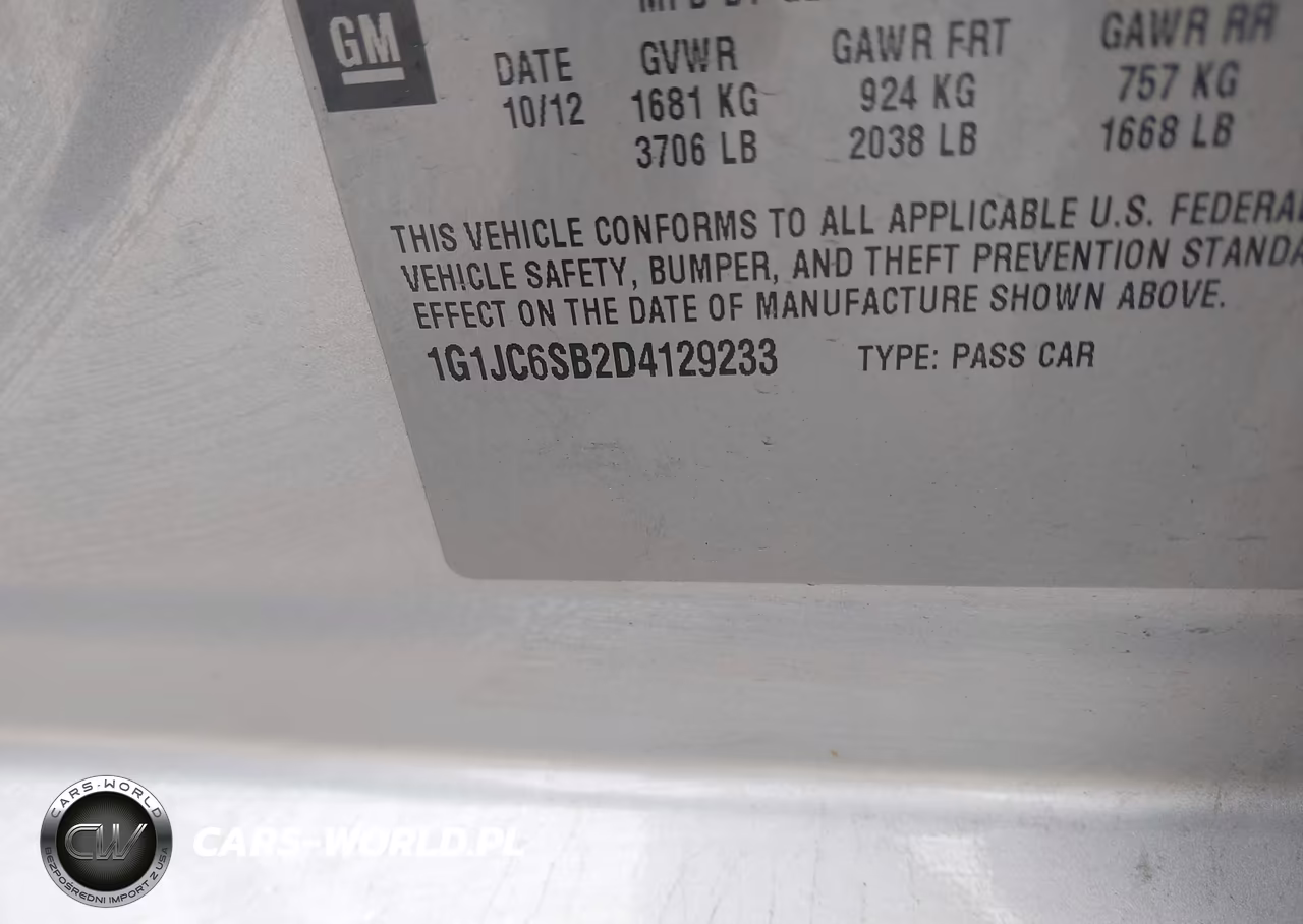 2013 Chevrolet Sonic Lt Auto VIN:1G1JC6SB2D4129233 - 9