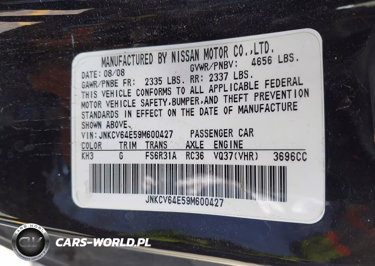 2009 Infiniti G37 Sport VIN:JNKCV64E59M600427 - 9