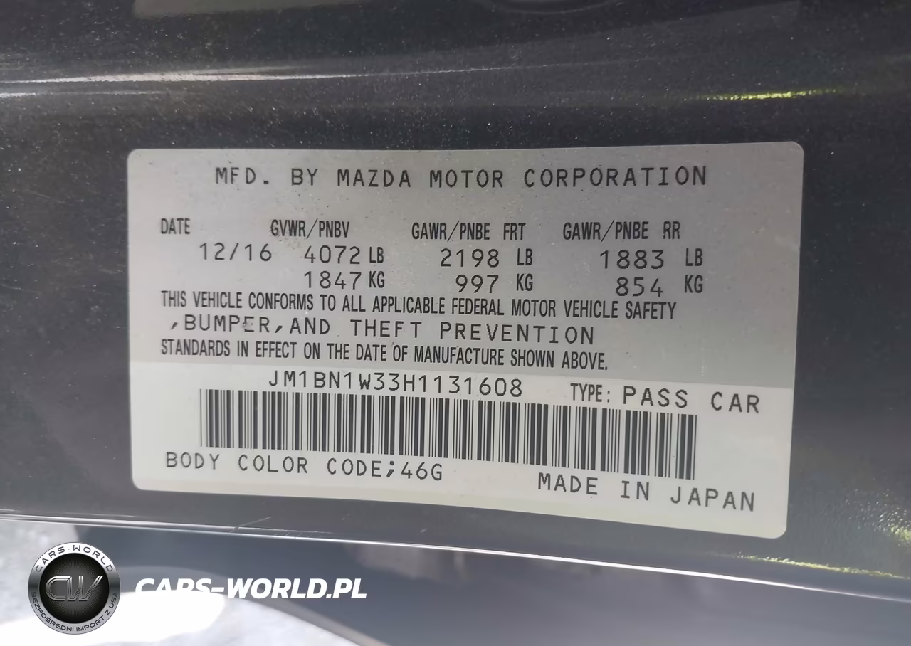 2017 Mazda Mazda3 Grand Touring VIN:JM1BN1W33H1131608 - 9