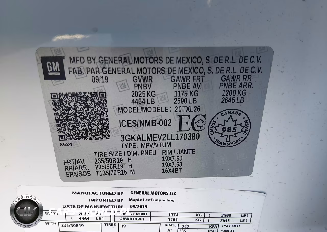 2020 GMC Terrain Sle VIN:3GKALMEV2LL170380 - 9