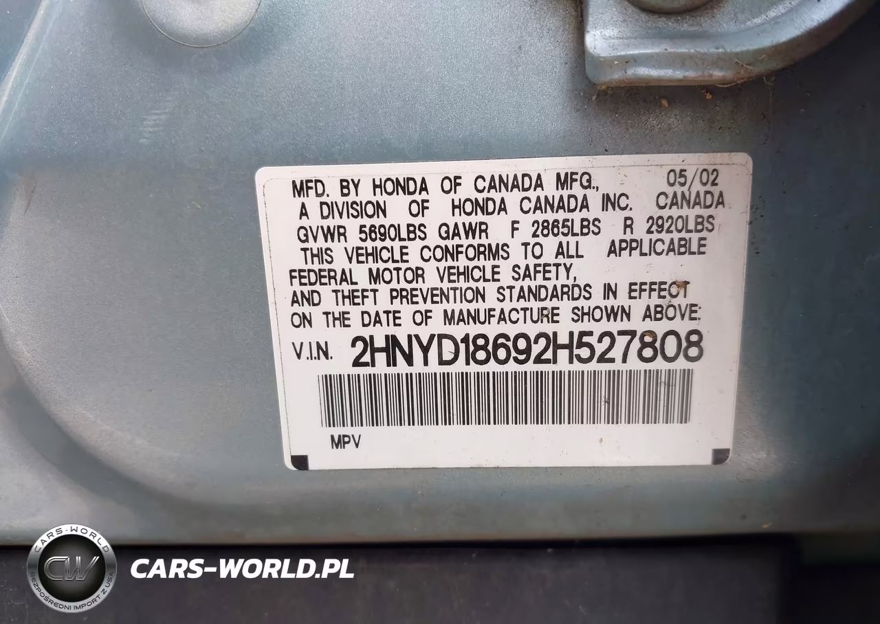 2002 Acura Mdx VIN:2HNYD18692H527808 - 9