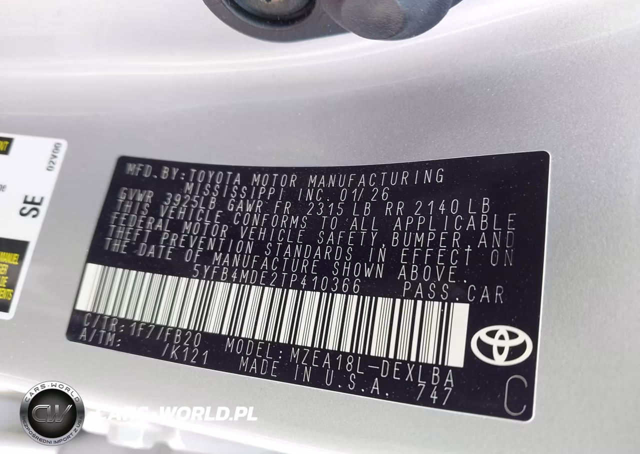 2026 Toyota Corolla Le VIN:5YFB4MDE2TP410366 - 9