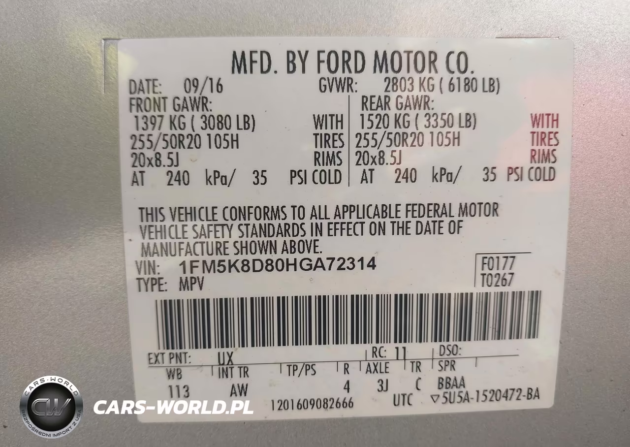 2017 Ford Explorer Xlt VIN:1FM5K8D80HGA72314 - 9