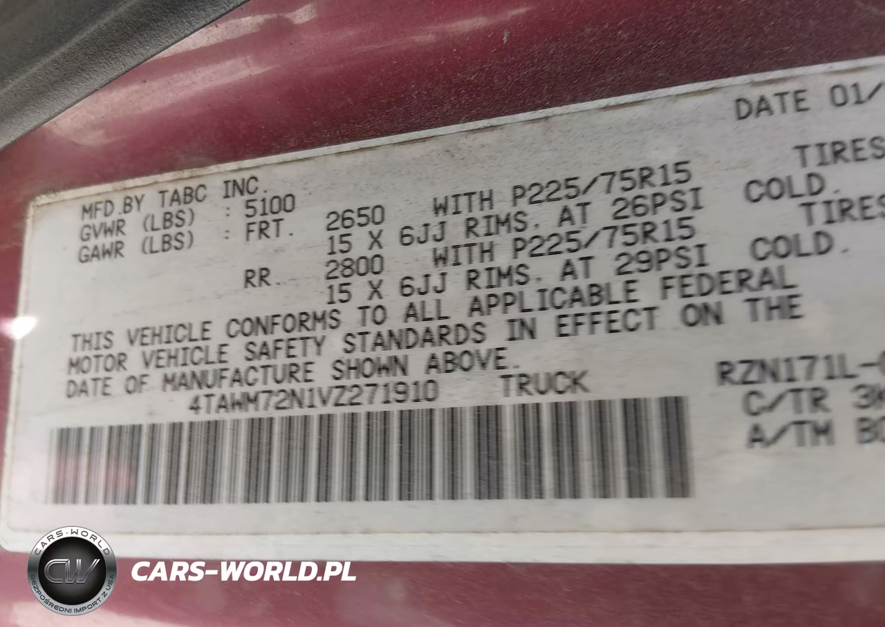 1997 Toyota Tacoma VIN:4TAWM72N1VZ271910 - 9