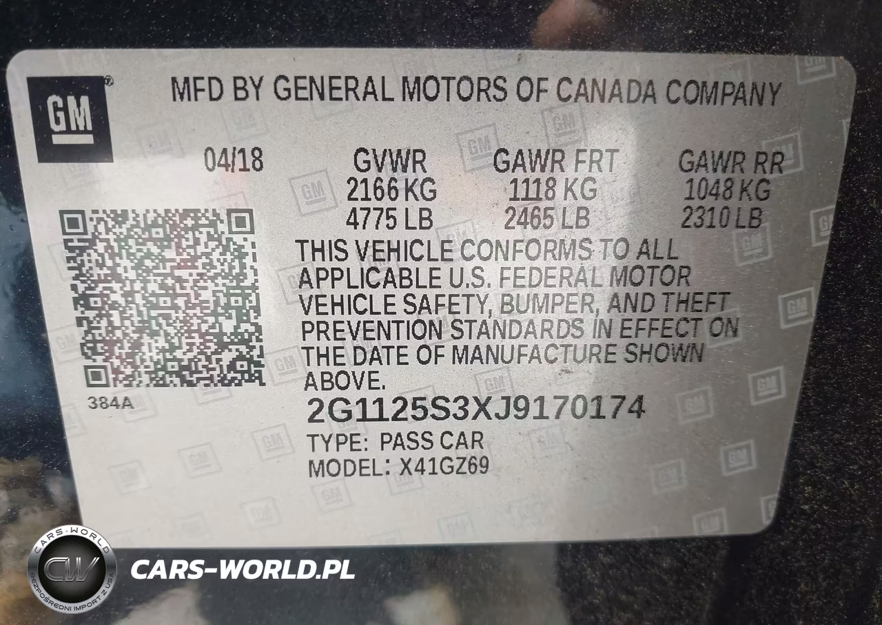 2018 Chevrolet Impala 2Lz VIN:2G1125S3XJ9170174 - 9