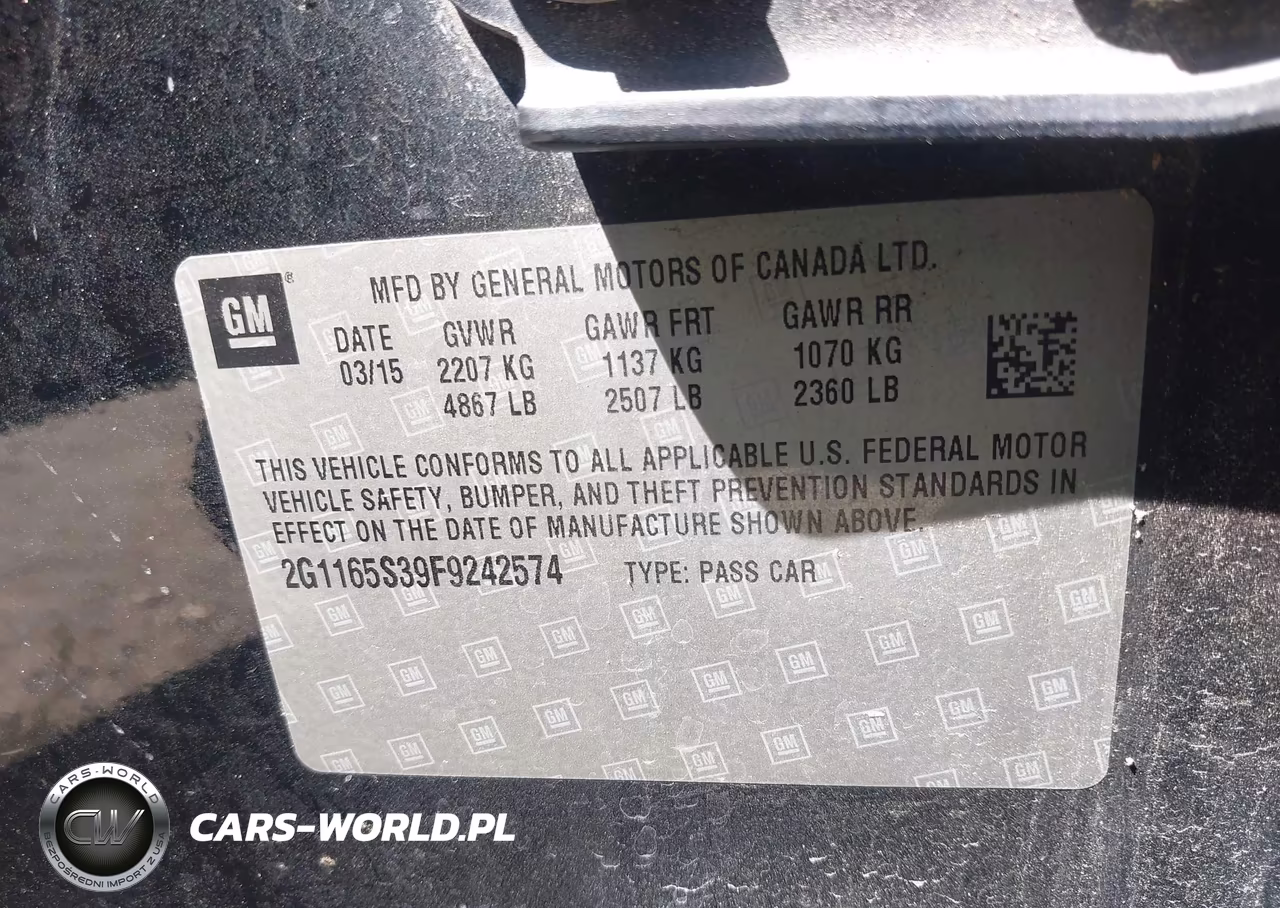 2015 Chevrolet Impala 2Lz VIN:2G1165S39F9242574 - 9