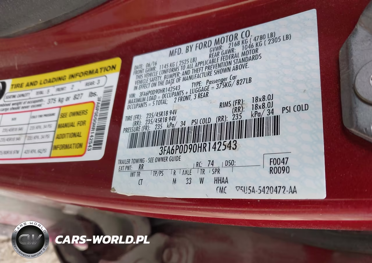 2017 Ford Fusion Titanium VIN:3FA6P0D90HR142543 - 9