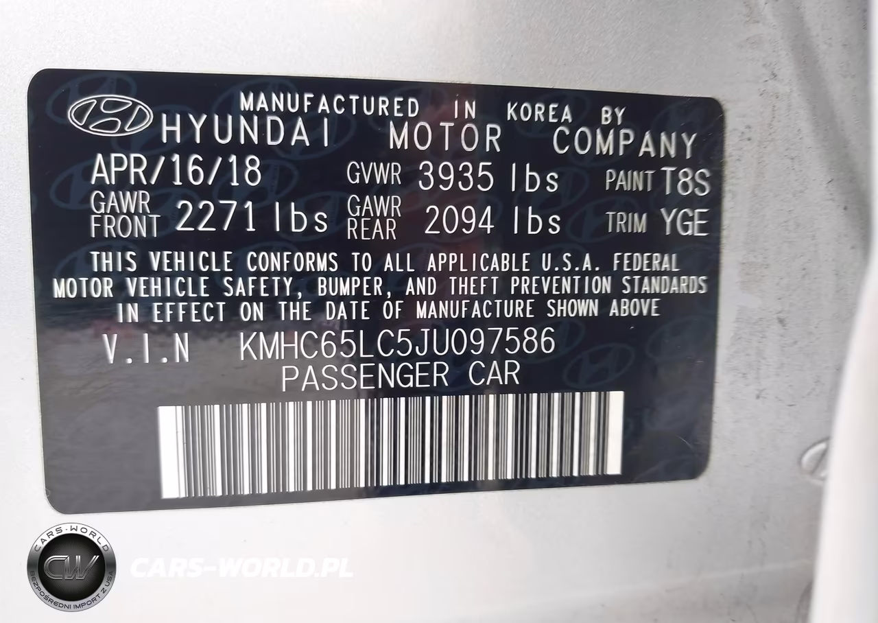 2018 Hyundai Ioniq Hybrid Blue VIN:KMHC65LC5JU097586 - 9