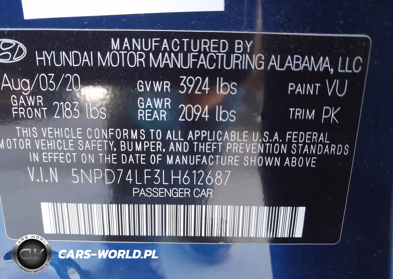 2020 Hyundai Elantra Se VIN:5NPD74LF3LH612687 - 9