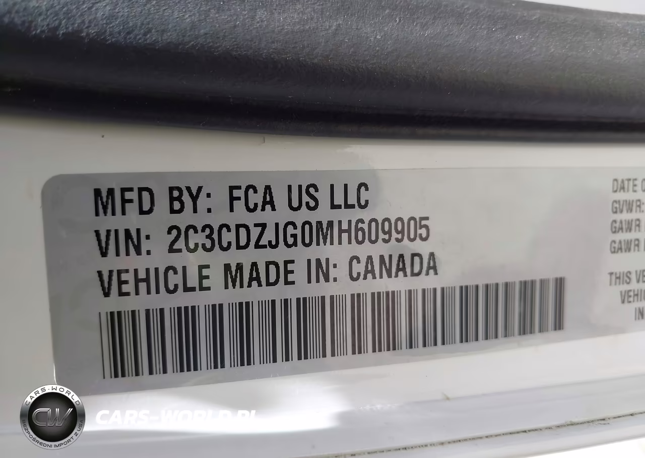 2021 Dodge Challenger Gt VIN:2C3CDZJG0MH609905 - 9