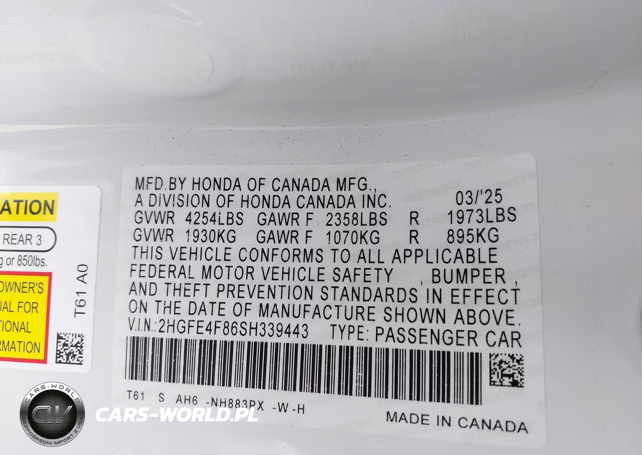 2025 Honda Civic Hybrid Sport-Sport Touring VIN:2HGFE4F86SH339443 - 9