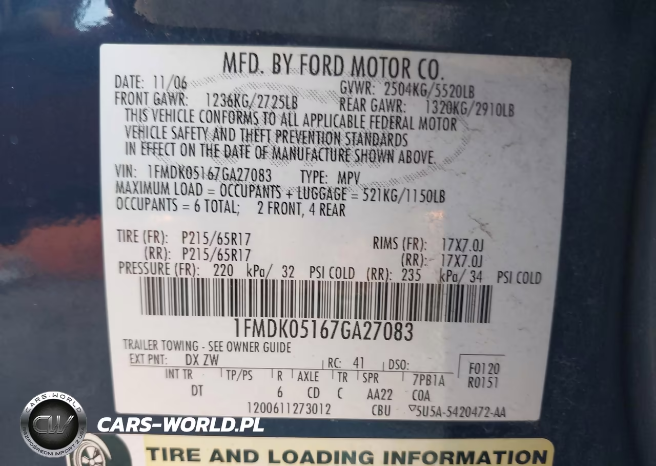2007 Ford Freestyle Sel VIN:1FMDK05167GA27083 - 9