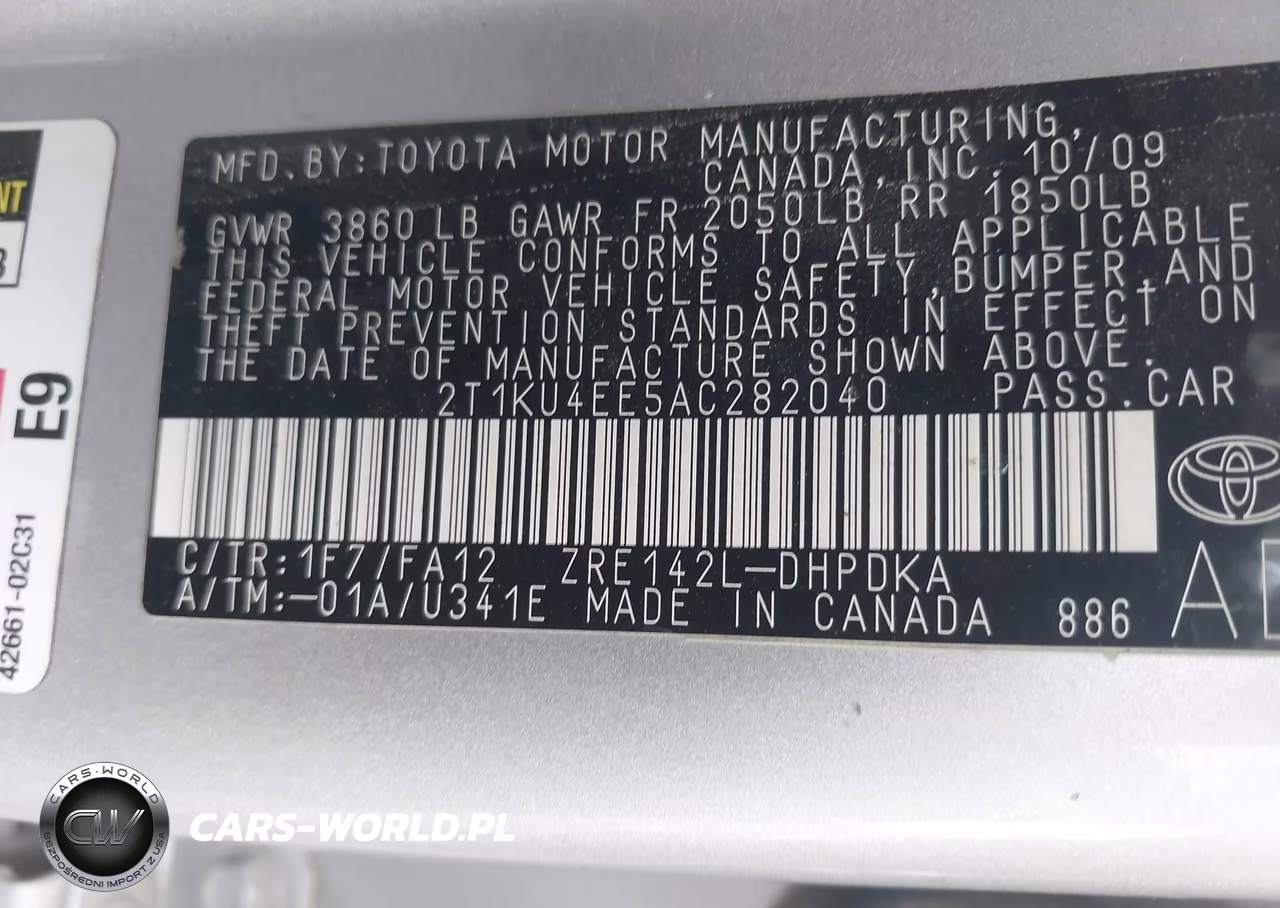 2010 Toyota Matrix VIN:2T1KU4EE5AC282040 - 9