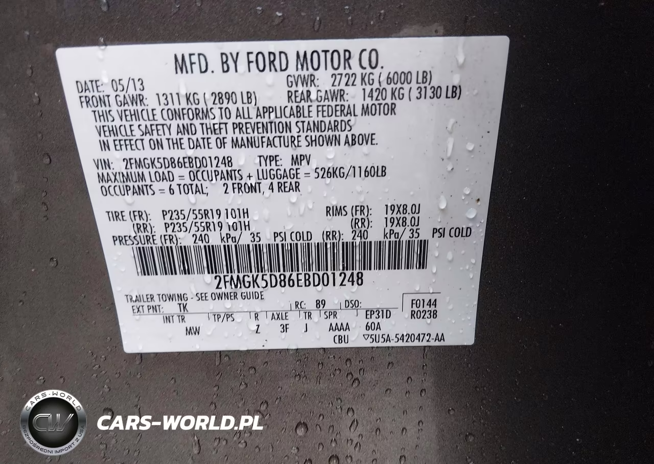 2014 Ford Flex Limited VIN:2FMGK5D86EBD01248 - 9
