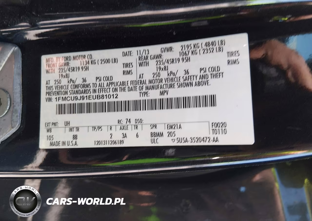 2014 Ford Escape Titanium VIN:1FMCU9J91EUB81012 - 9