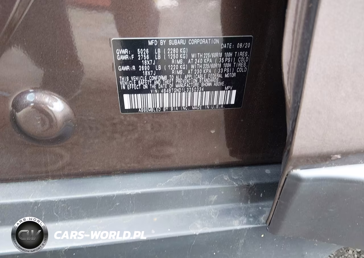 2020 Subaru Outback Limited Xt VIN:4S4BTGND1L3250334 - 9