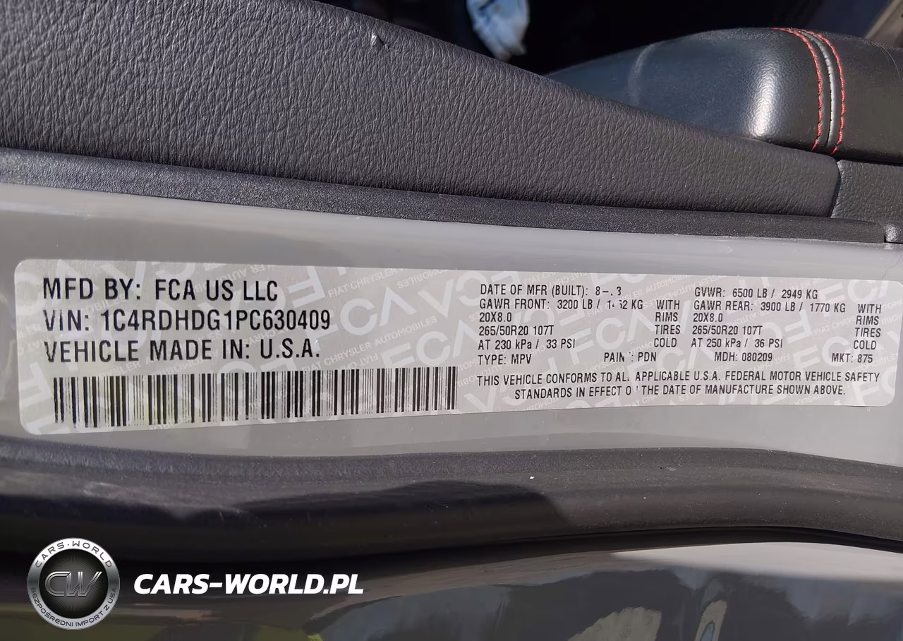 2023 Dodge Durango Gt Rwd VIN:1C4RDHDG1PC630409 - 9