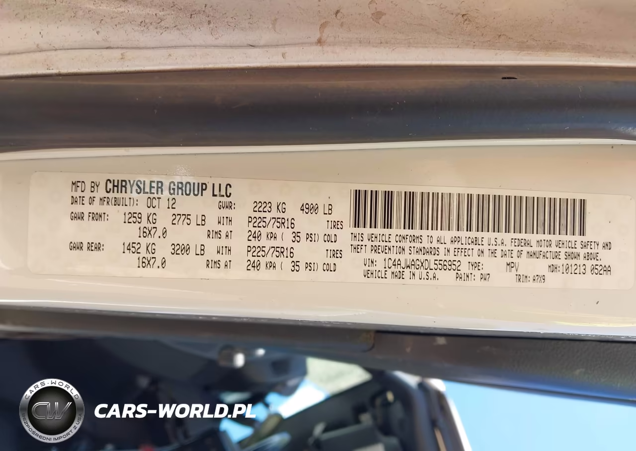 2013 Jeep Wrangler Sport VIN:1C4AJWAGXDL556952 - 9