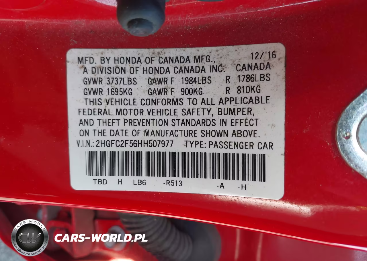 2017 Honda Civic Lx VIN:2HGFC2F56HH507977 - 8