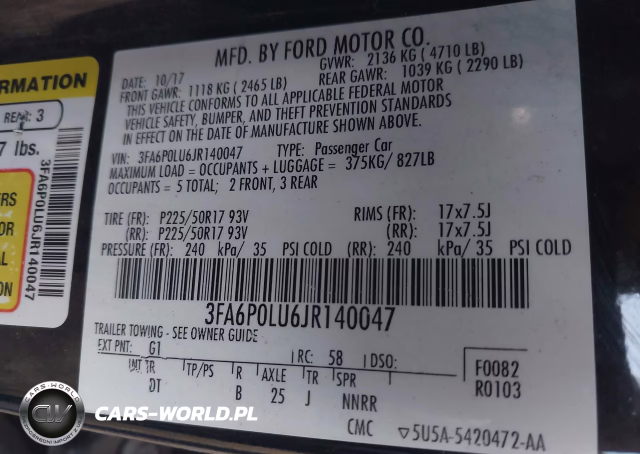 2018 Ford Fusion Hybrid Se VIN:3FA6P0LU6JR140047 - 9