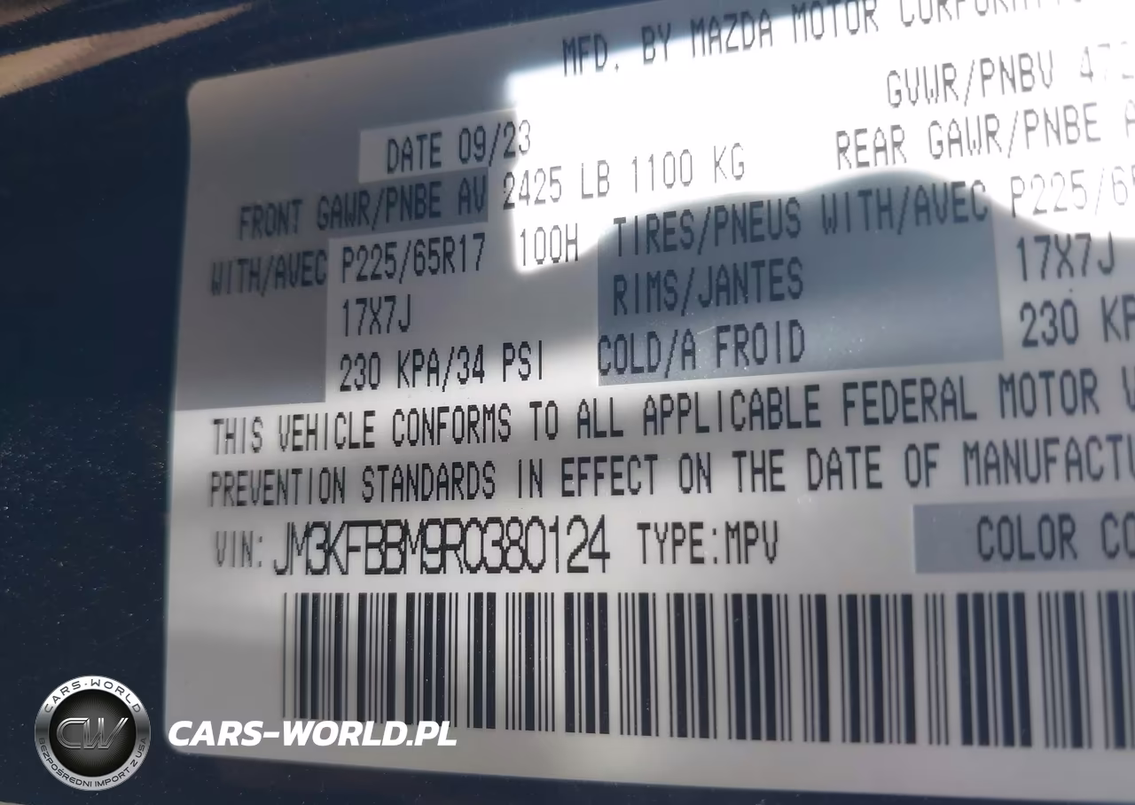2024 Mazda Cx-5 2.5 S Select VIN:JM3KFBBM9R0380124 - 9