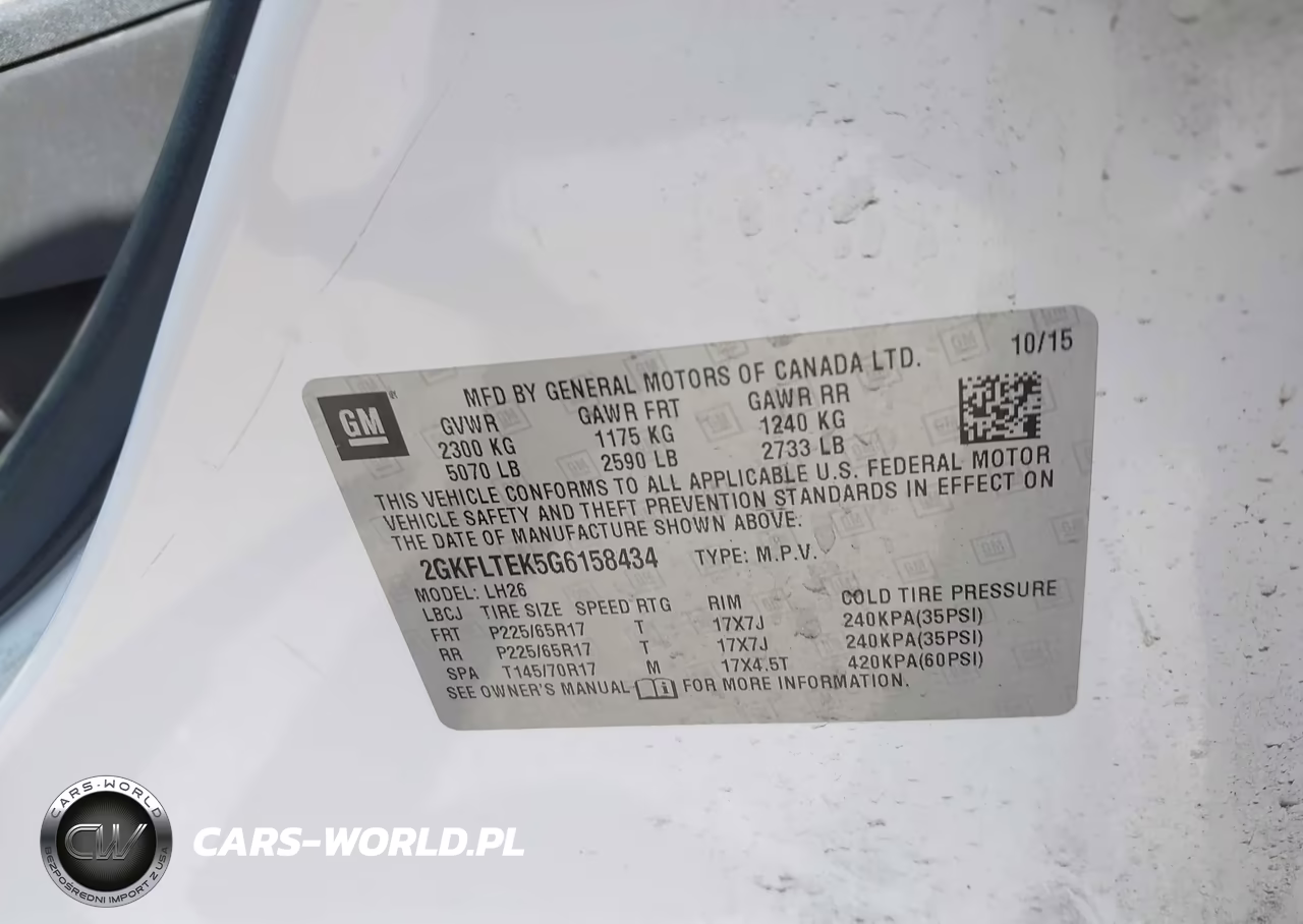 2016 GMC Terrain Sle-2 VIN:2GKFLTEK5G6158434 - 9