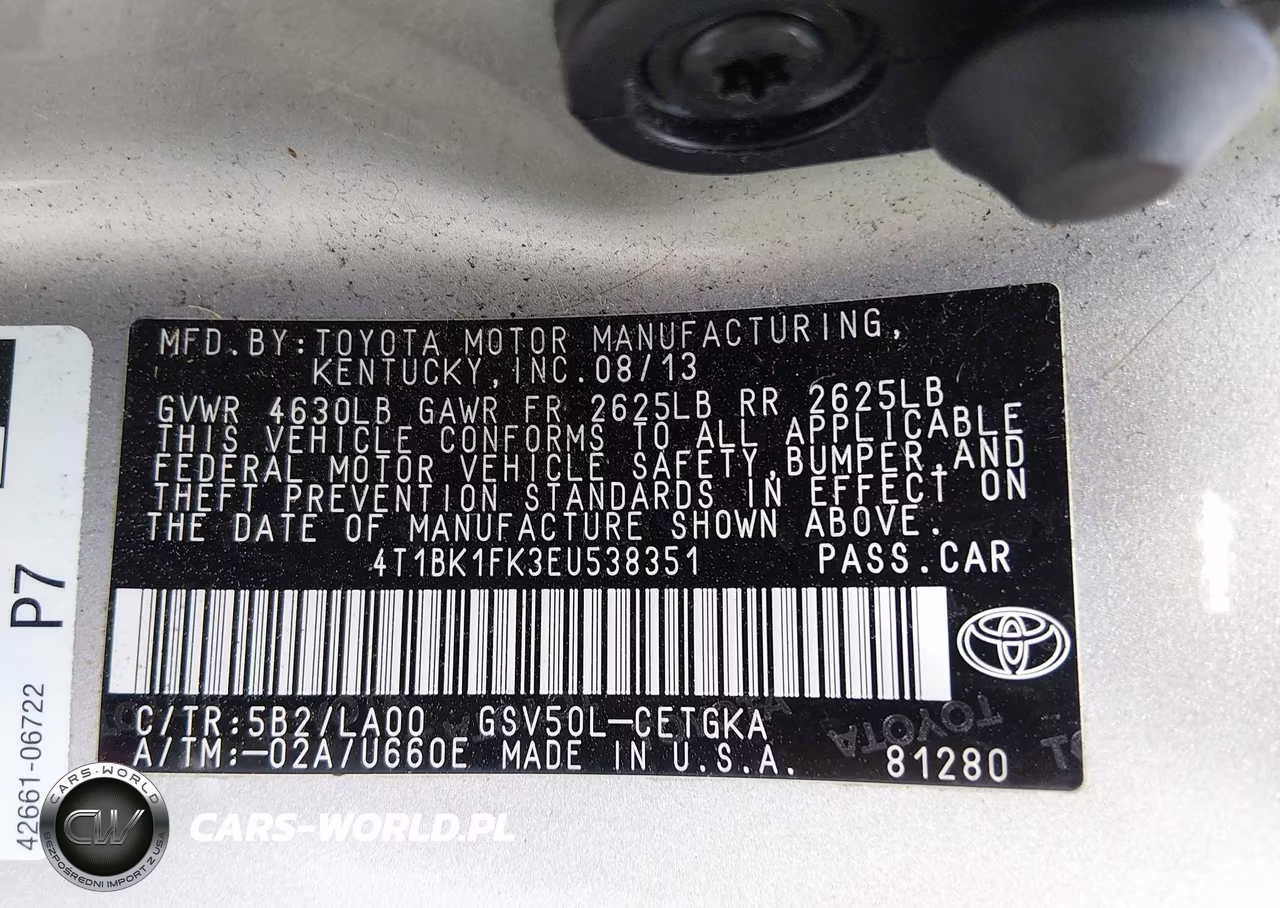 2014 Toyota Camry Xle V6 VIN:4T1BK1FK3EU538351 - 9