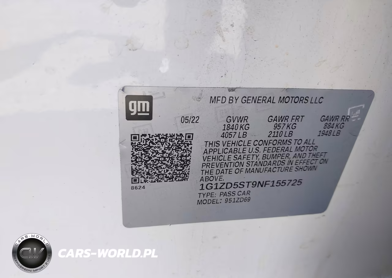 2022 Chevrolet Malibu Fwd Lt VIN:1G1ZD5ST9NF155725 - 9