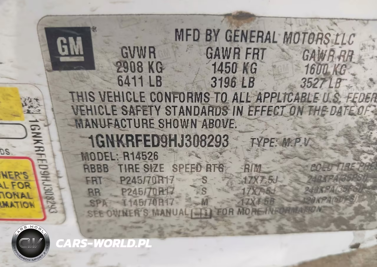 2017 Chevrolet Traverse Ls VIN:1GNKRFED9HJ308293 - 9