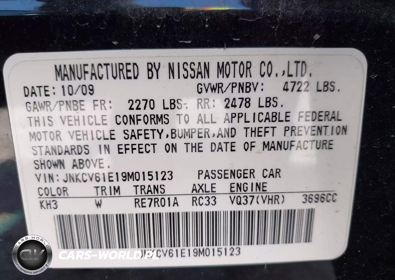 2009 Infiniti G37 Journey VIN:JNKCV61E19M015123 - 9