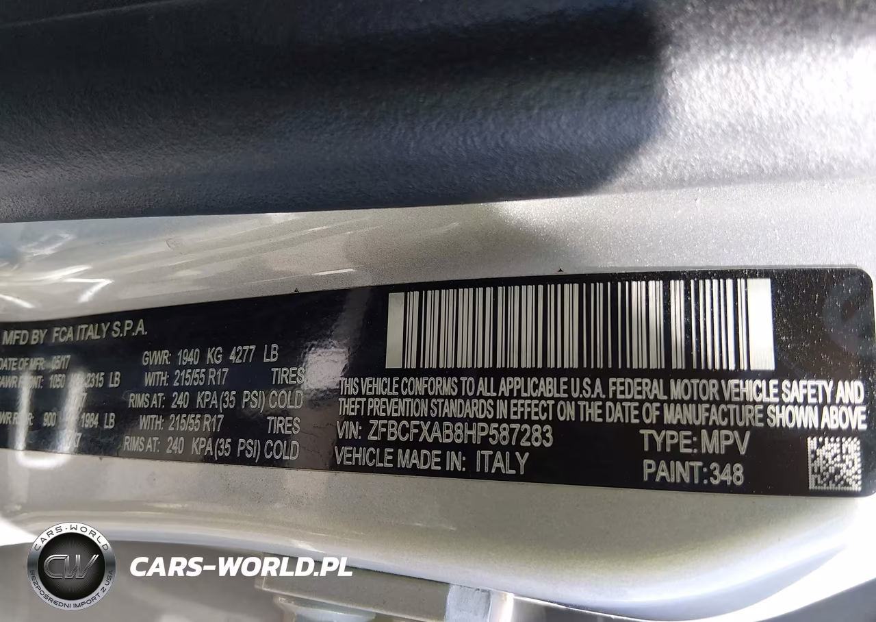 2017 Fiat 500X Pop Fwd VIN:ZFBCFXAB8HP587283 - 9