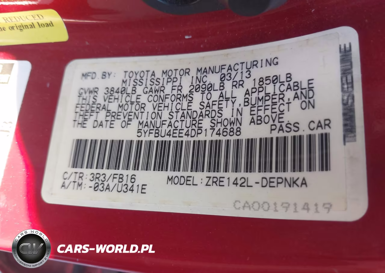 2013 Toyota Corolla Le VIN:5YFBU4EE4DP174688 - 9