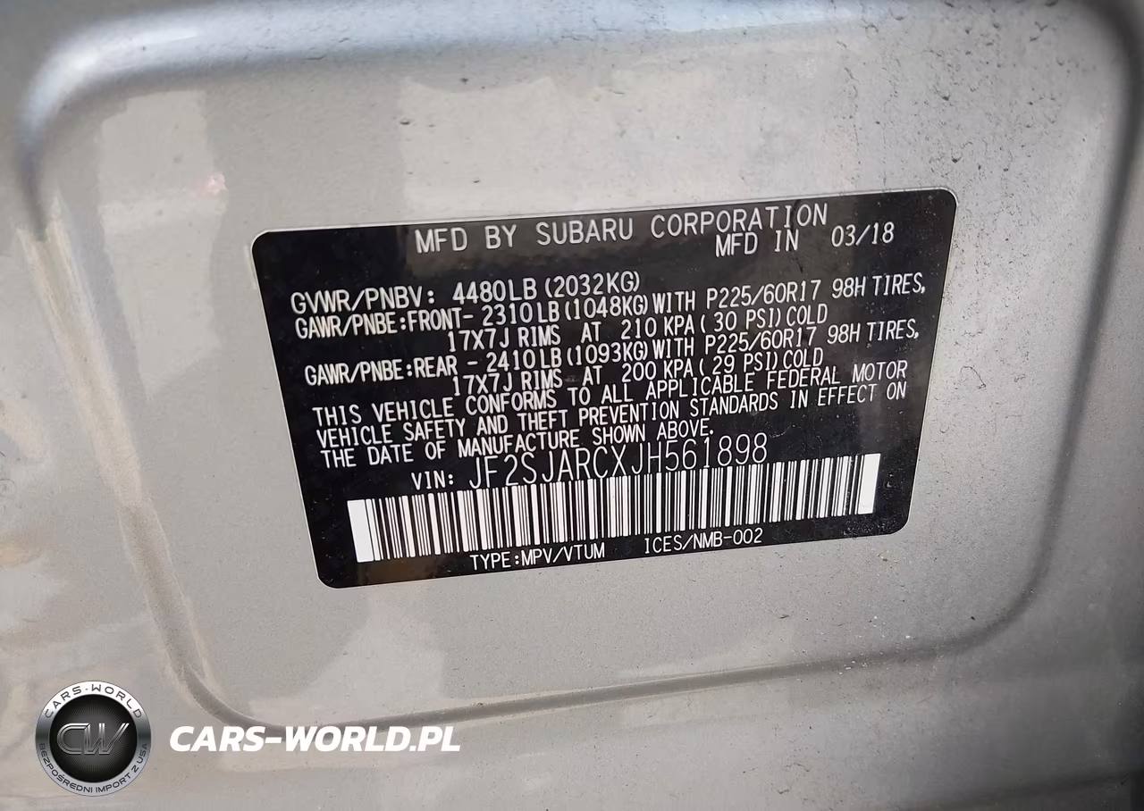 2018 Subaru Forester 2.5I Limited VIN:JF2SJARCXJH561898 - 9