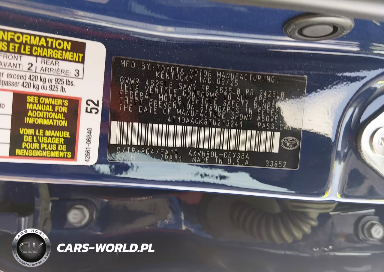 2026 Toyota Camry Se VIN:4T1DAACK8TU213241 - 9