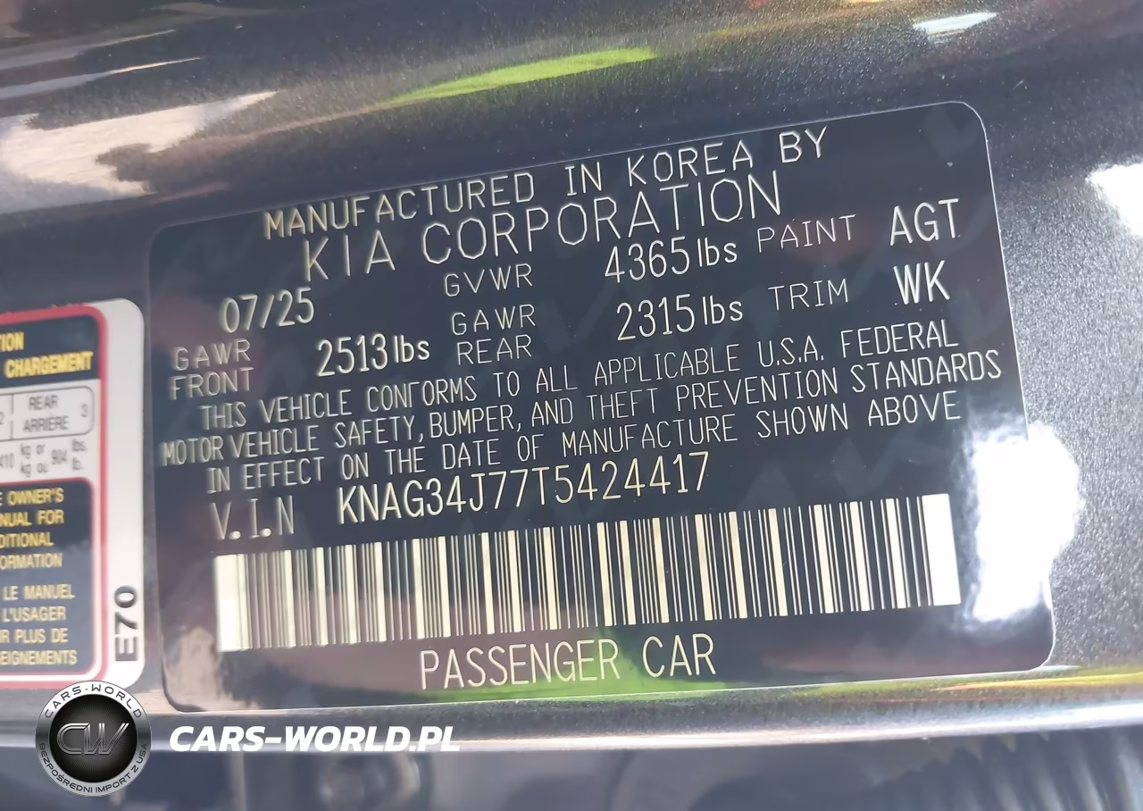 2026 Kia K5 Ex VIN:KNAG34J77T5424417 - 9