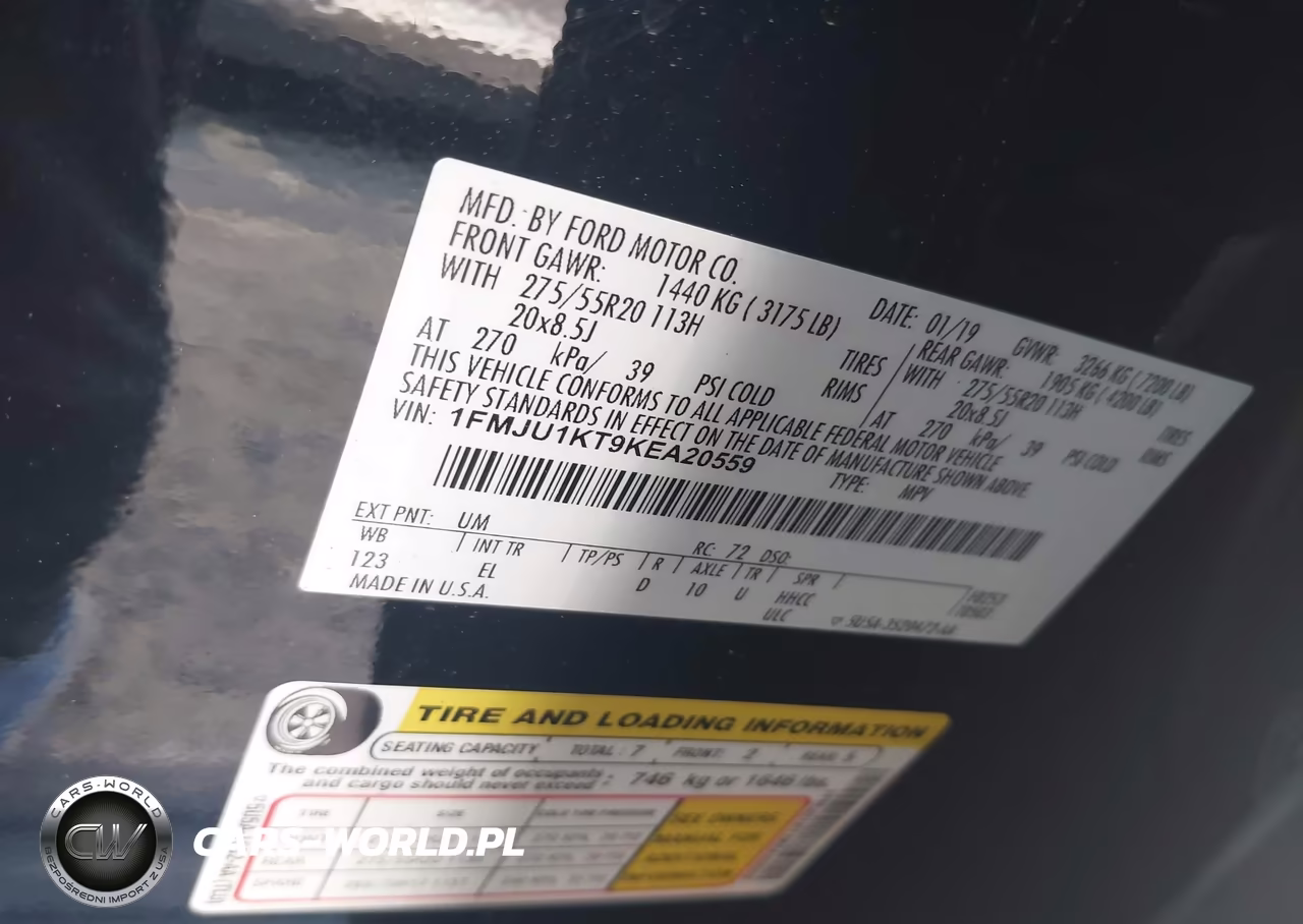 2019 Ford Expedition Limited VIN:1FMJU1KT9KEA20559 - 9