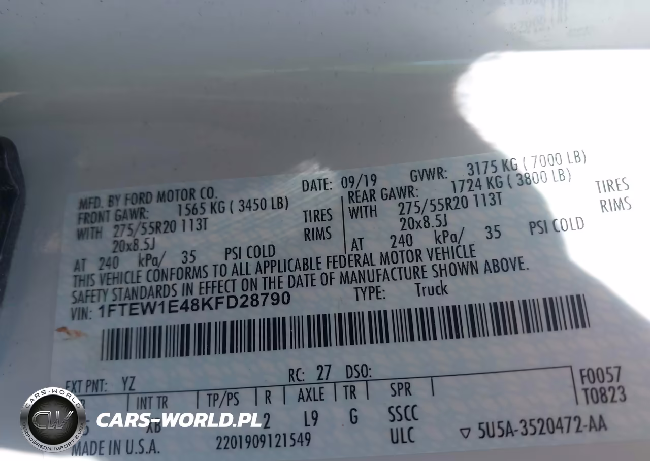 2019 Ford F-150 Xlt VIN:1FTEW1E48KFD28790 - 9
