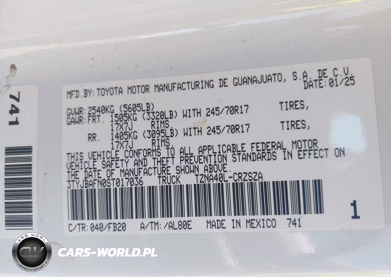 2025 Toyota Tacoma Sr5 VIN:3TYJBAFN0ST017036 - 9