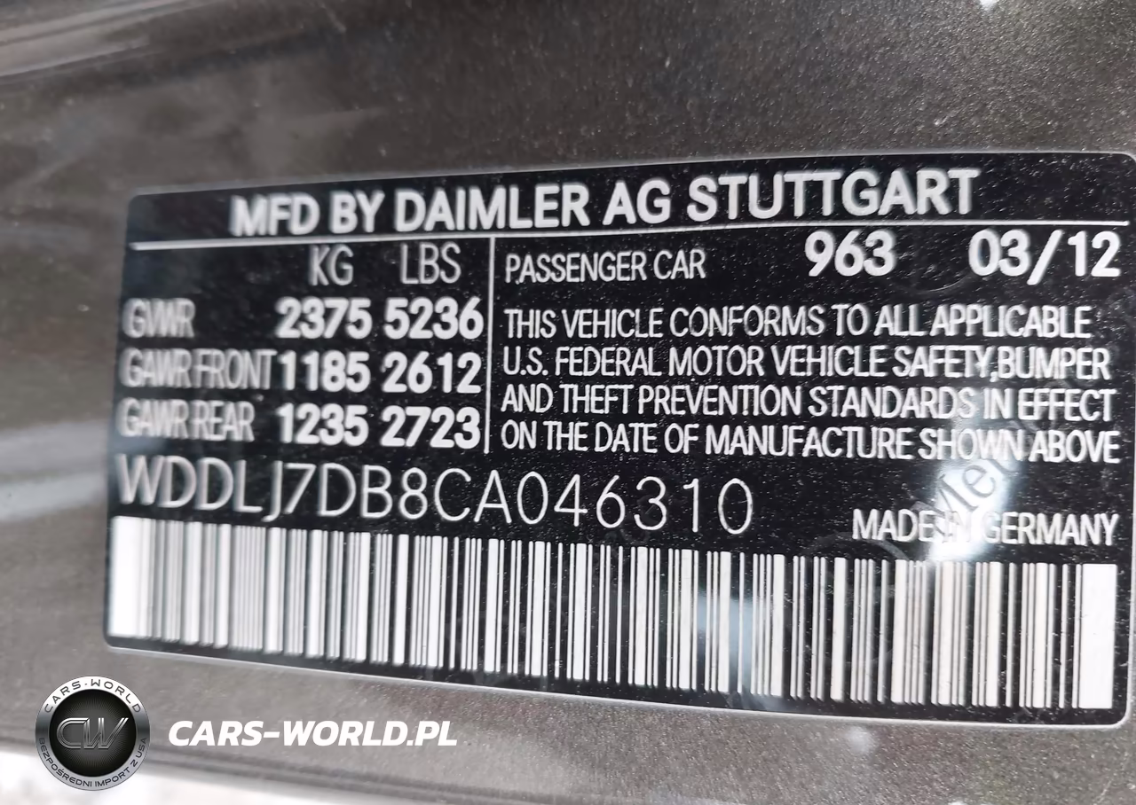 2012 Mercedes-Benz Cls 550 VIN:WDDLJ7DB8CA046310 - 9