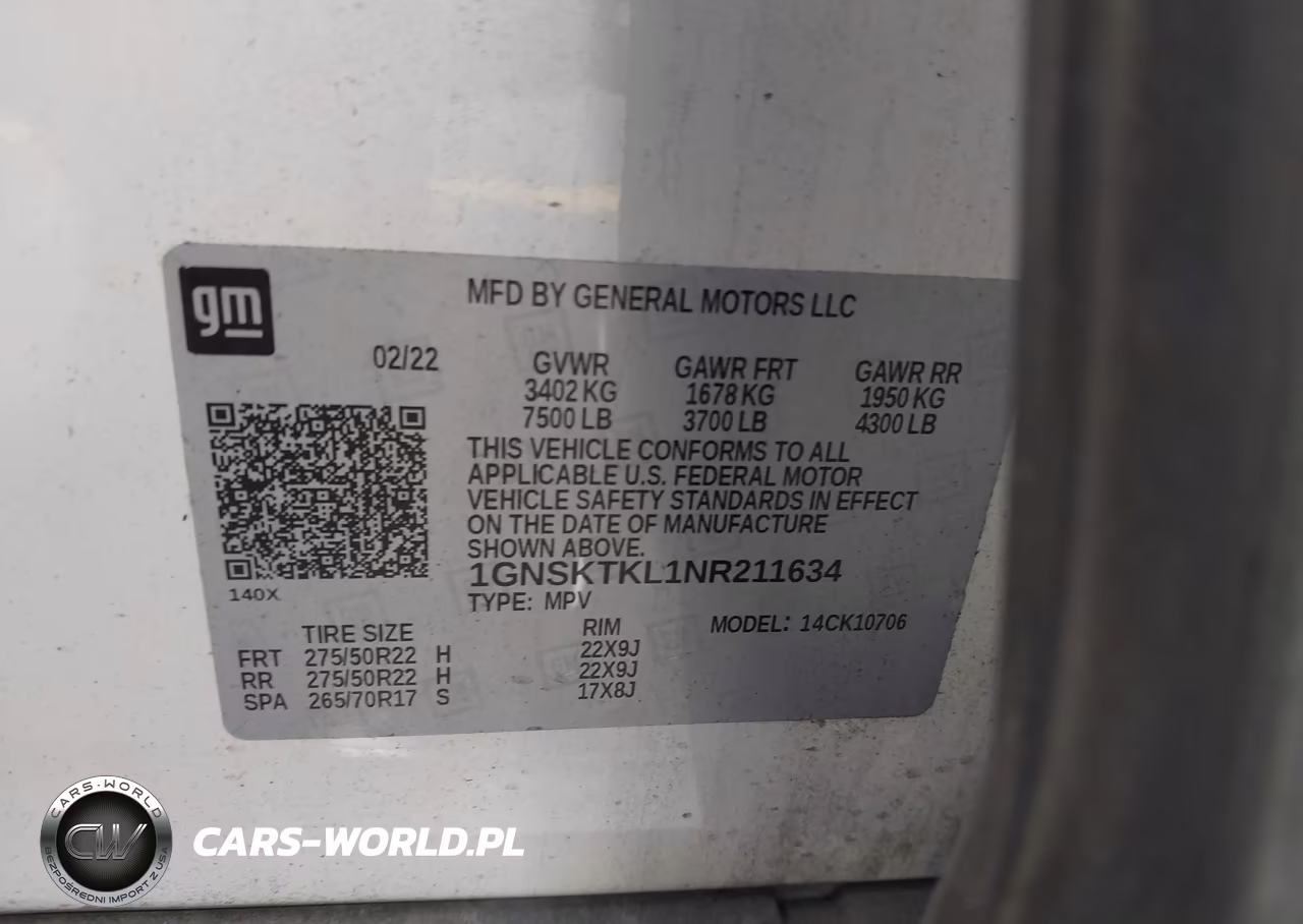 2022 Chevrolet Tahoe 4Wd High Country VIN:1GNSKTKL1NR211634 - 9