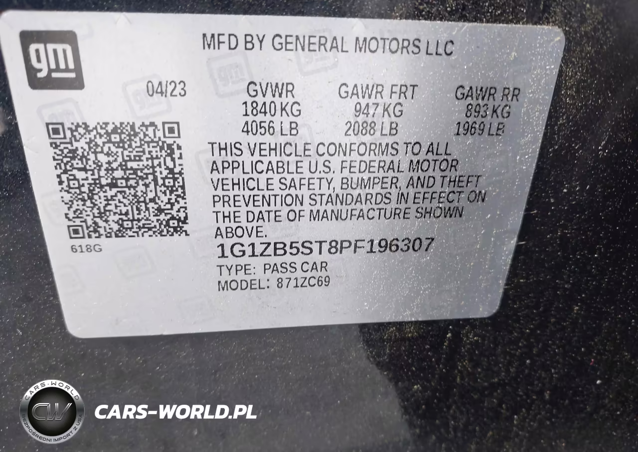 2023 Chevrolet Malibu Fwd Ls VIN:1G1ZB5ST8PF196307 - 9