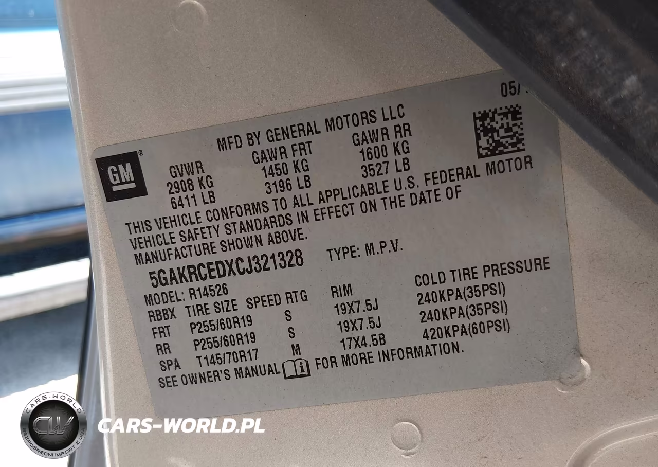 2012 Buick Enclave Leather VIN:5GAKRCEDXCJ321328 - 9