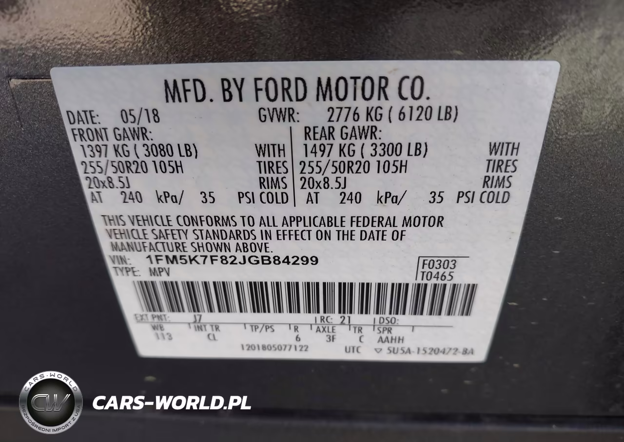 2018 Ford Explorer Limited VIN:1FM5K7F82JGB84299 - 9