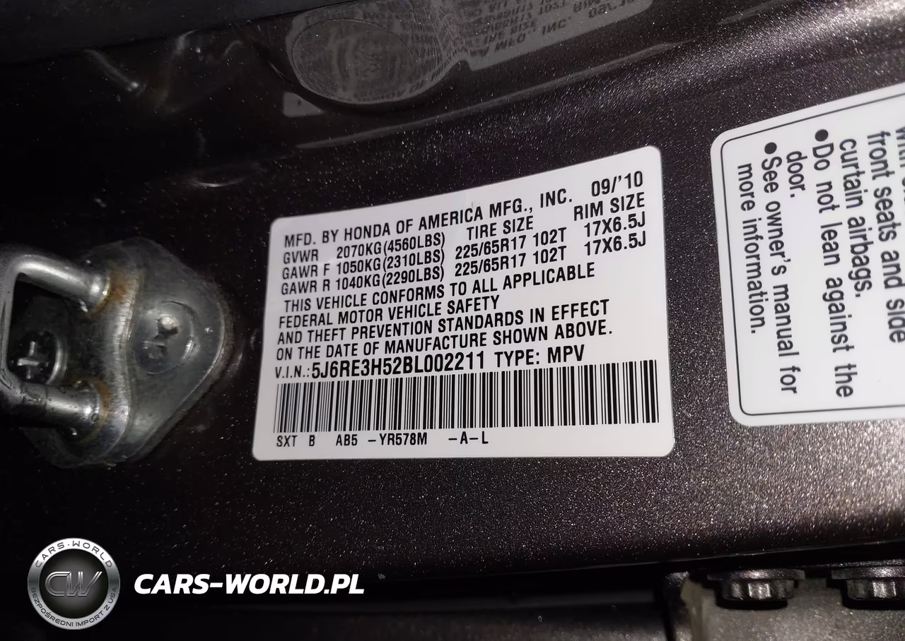 2011 Honda Cr-V Ex VIN:5J6RE3H52BL002211 - 9