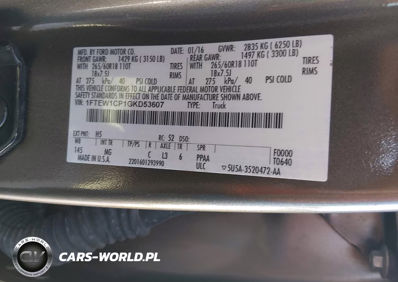 2016 Ford F-150 Xlt VIN:1FTEW1CP1GKD53607 - 9