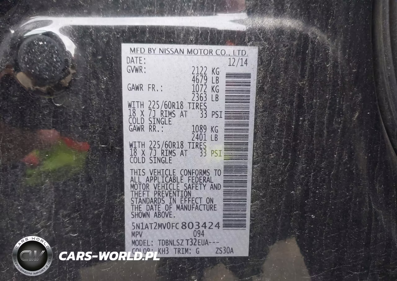 2015 Nissan Rogue Sl VIN:5N1AT2MV0FC803424 - 9